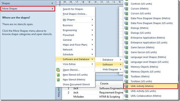Erstellen Sie Diagramme in MS Visio 2010 durch Verknüpfen einer Excel-Tabelle