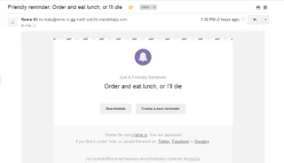 Reme.IO è un semplice servizio di promemoria che funziona con la tua email