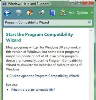 運行與 Windows 7/Vista 不相容的程序